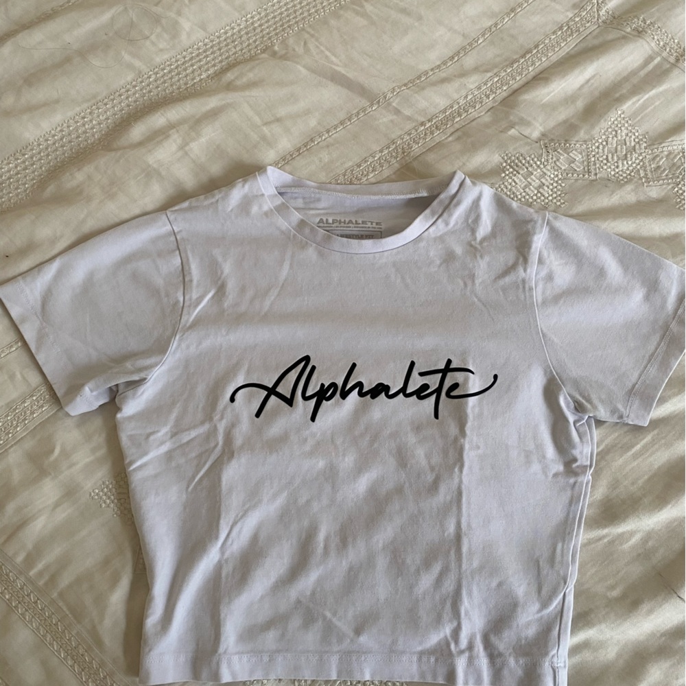 Alphalete white crop top